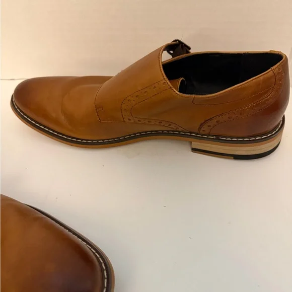 Bar III Tan Jesse Leather Men's Monk Strap Oxfords Men’s 12 - Picture 6 of 12